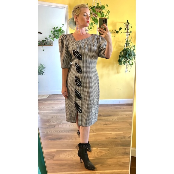 Vintage 1980s Silk Dress Capriccio - Picture 2 of 12